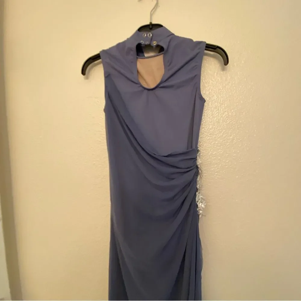 WEISSMAN Dance costume lyrical blue mesh dress Beneath Your Beautiful 12437 MC